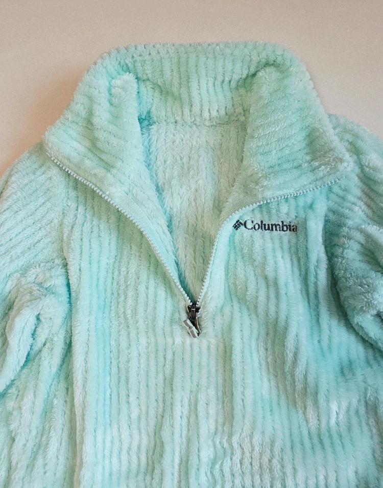 컬럼비아 키즈 집업 쉐르파 플리스 티셔츠 130 민트--1
