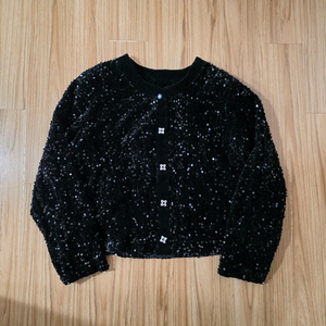 벨벳+시퀸 가디건