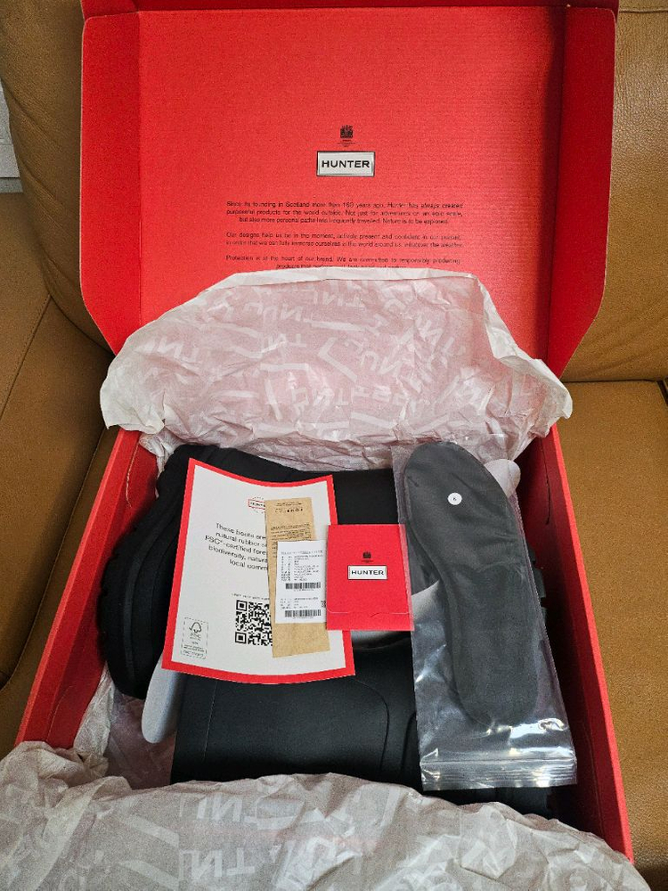 헌터 오리지날 2.0 숏 레인부츠 블랙 (사이즈 250)--7