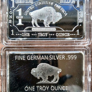 실버바 독일 트로이 온스 버팔로 덩어리 동전 재현품 1개 새것