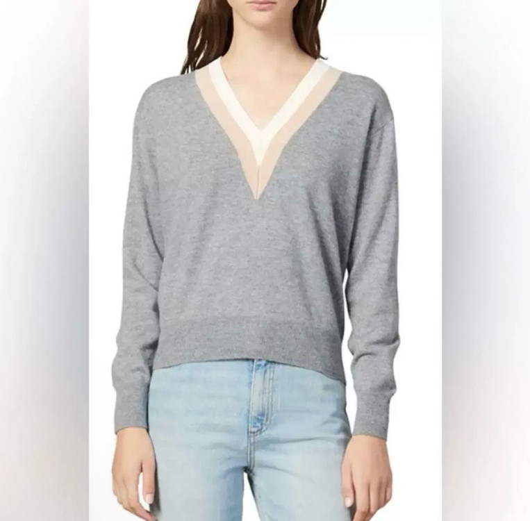 sandro 산드로 V넥 니트 55--0