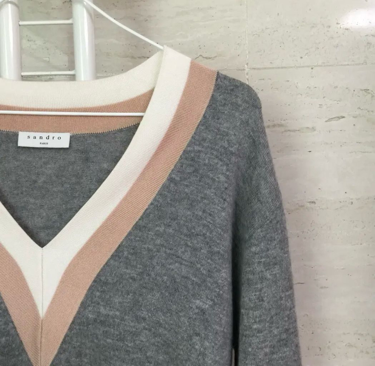 sandro 산드로 V넥 니트 55--3