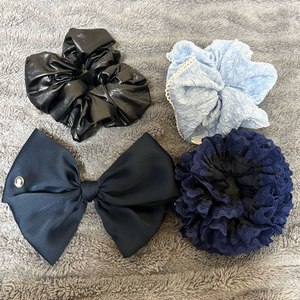 머리핀, 머리끈.4개