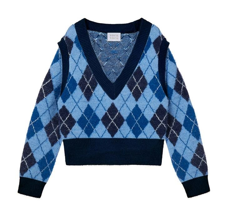 보카바카 유아 아가일 니트 F 이미지