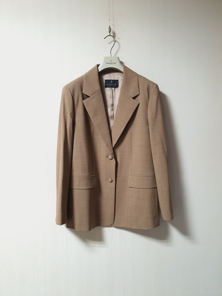 랑방컬렉션 울 블렌드 싱글 브레스티드 자켓 66 사이즈 정품--2