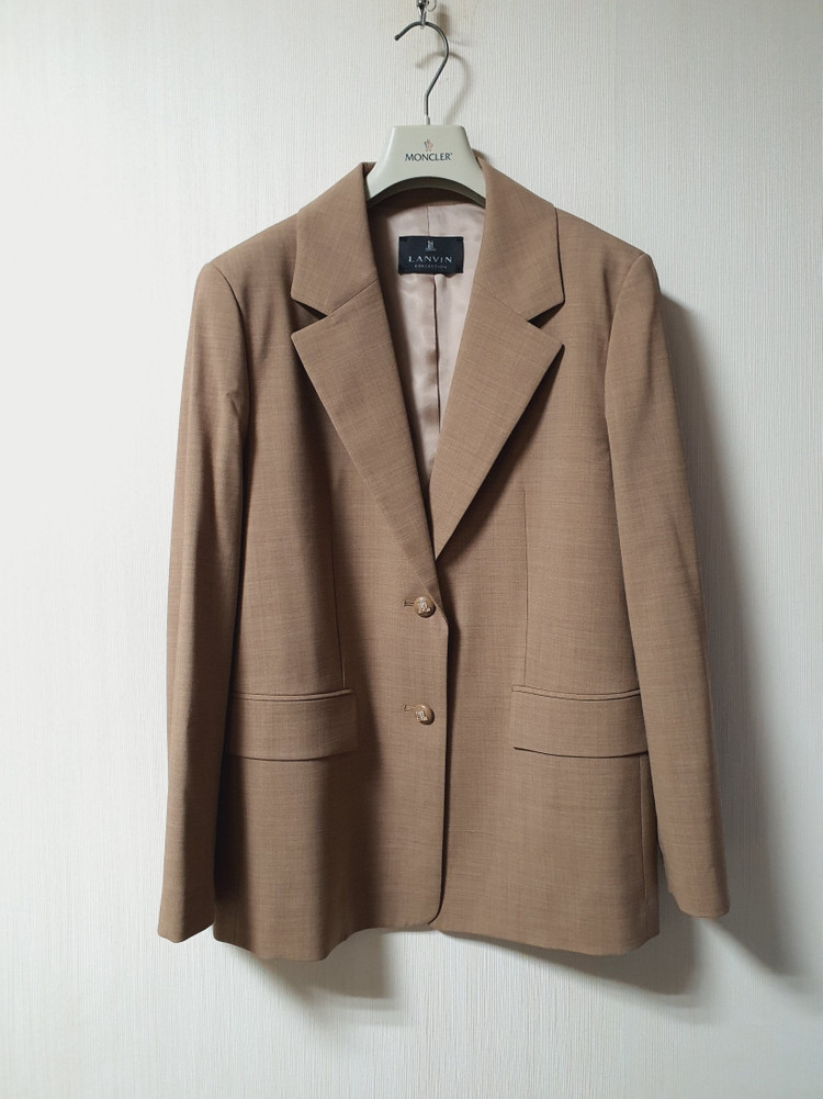 랑방컬렉션 울 블렌드 싱글 브레스티드 자켓 66 사이즈 정품--3