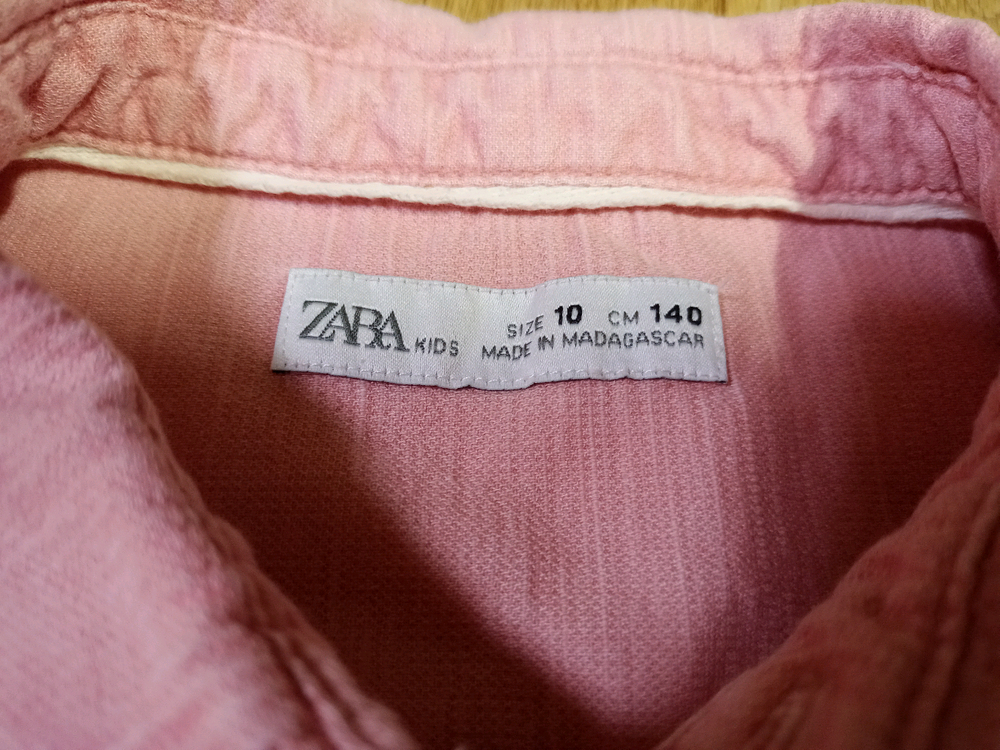 자라 키즈 분홍색 남방 140--1