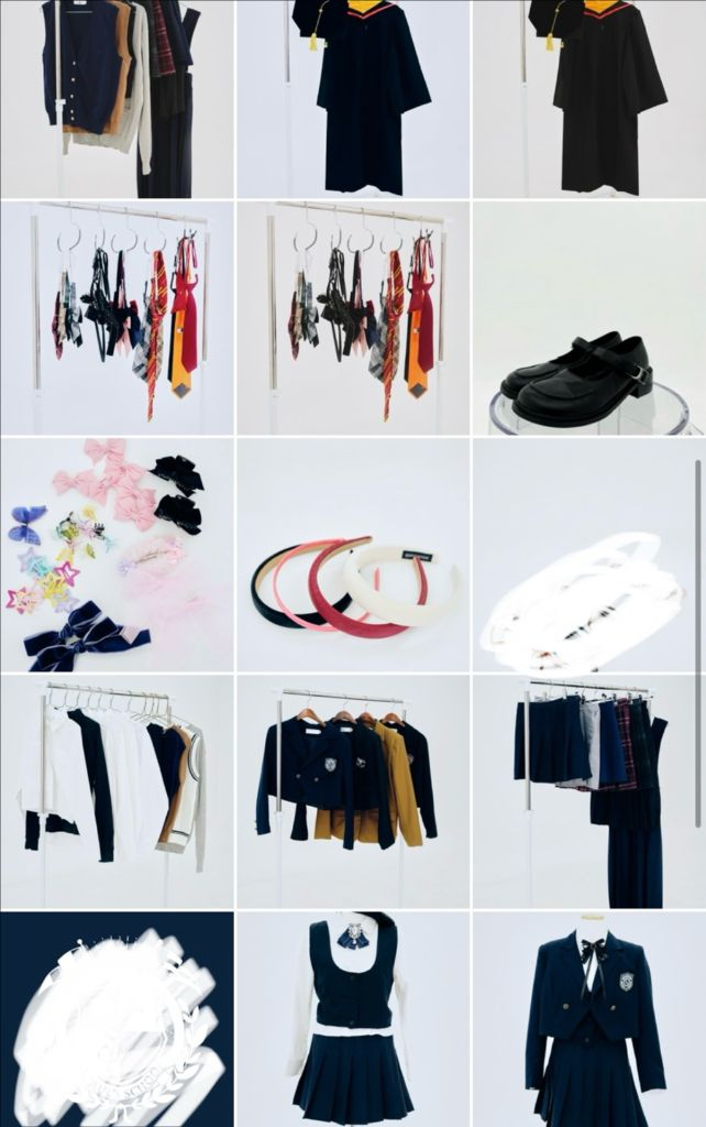 여성 교복 세트 이미지