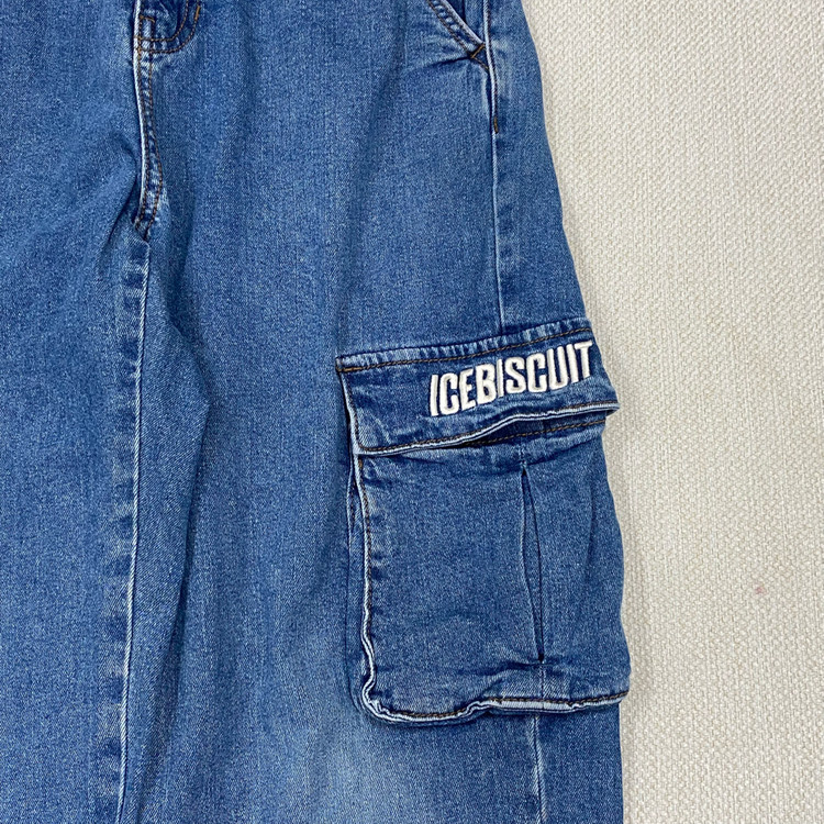아이스비스킷 키즈 빈티지 카고 데님 팬츠 155--1
