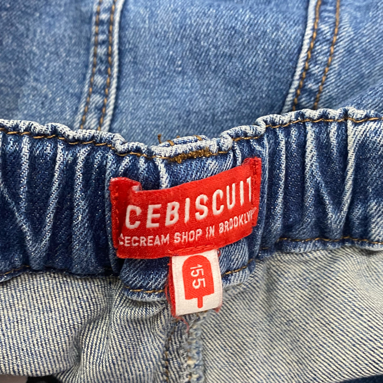 아이스비스킷 키즈 빈티지 카고 데님 팬츠 155--3