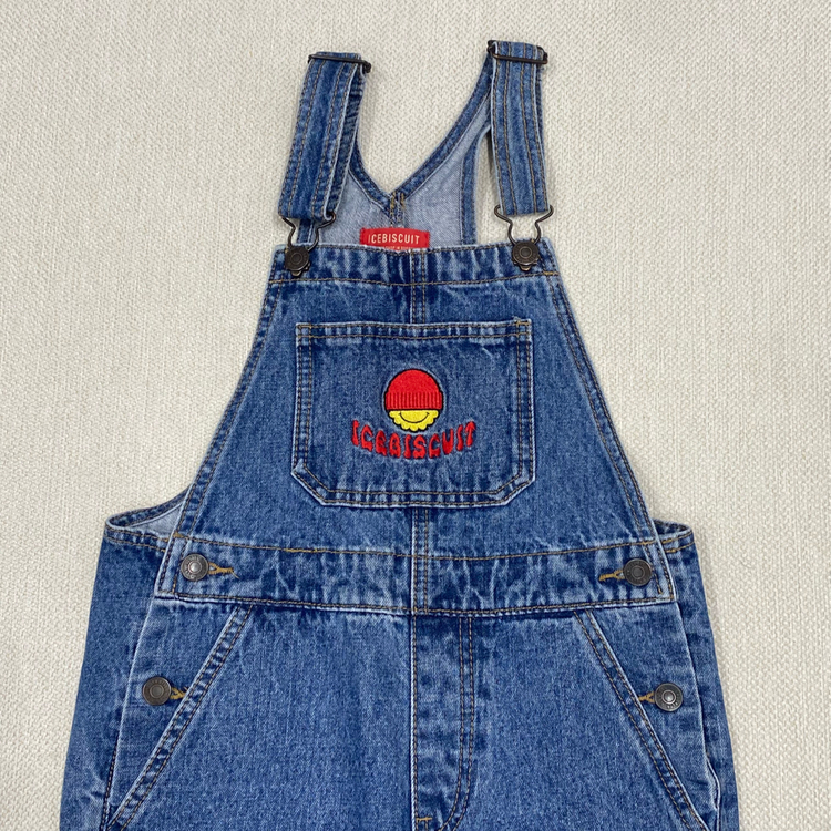 아이스비스킷 키즈 데님 멜빵 바지 130--1