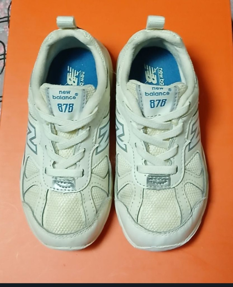 뉴발란스키즈 878 150사이즈 운동화 화이트블루--4