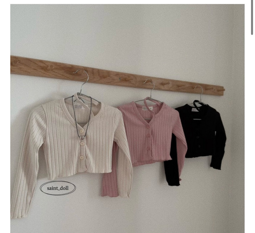 세인트돌 키즈 핑크 가디건--3