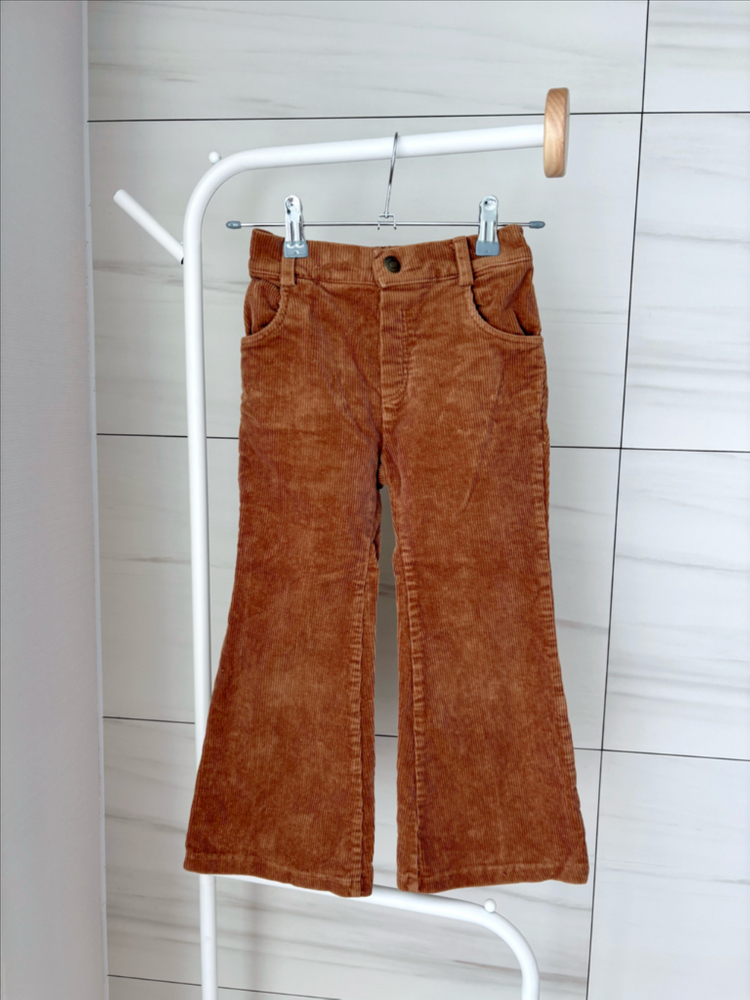 포크칩스 골덴 부츠컷 키즈 바지--0