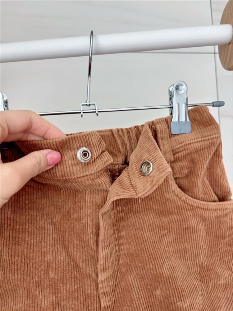 포크칩스 골덴 부츠컷 키즈 바지--1