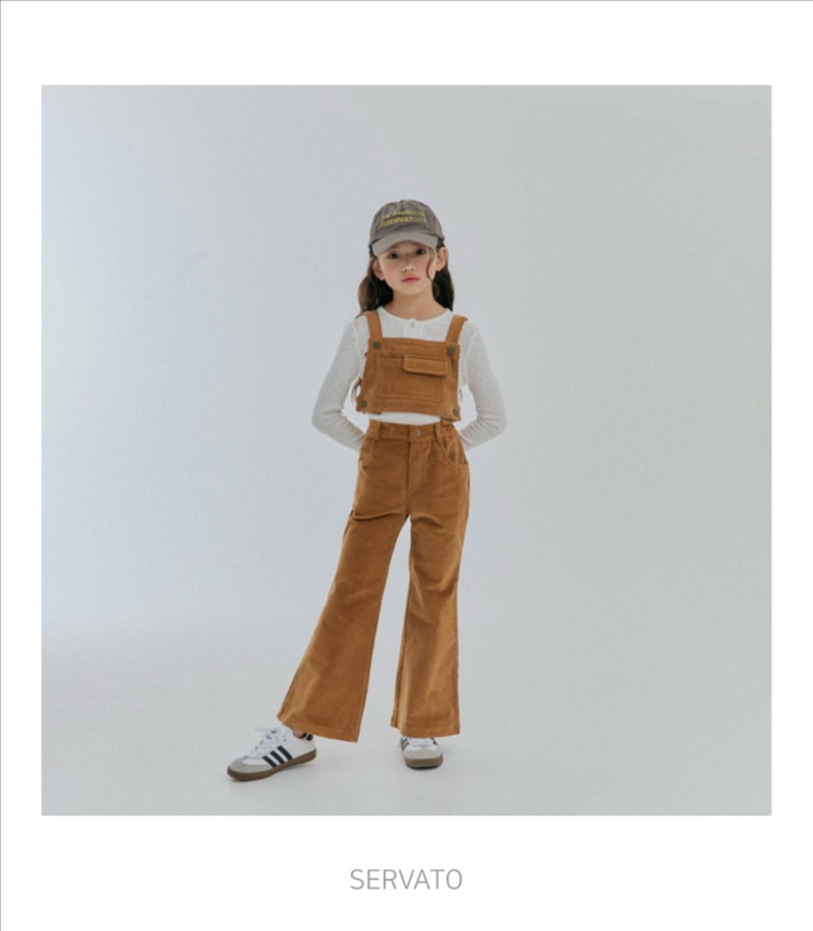 포크칩스 골덴 부츠컷 키즈 바지--4