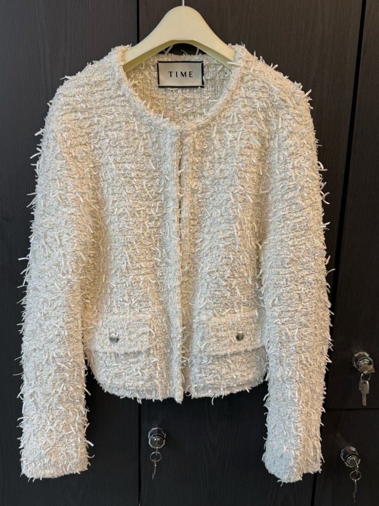 타임 트위드자켓 화이트--1