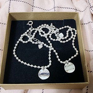 세트)925 은목걸이 군번줄 목걸이 팔찌세트 이미지
