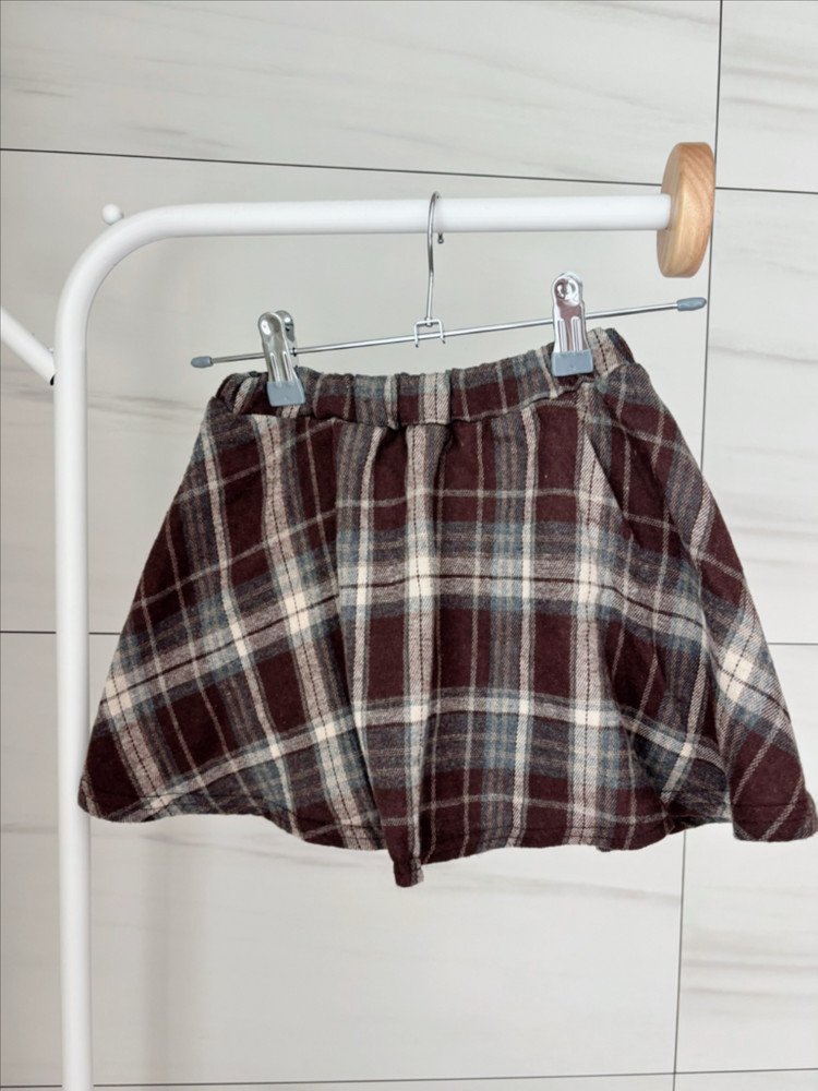 하로하로 키즈 스커트 브라운--0