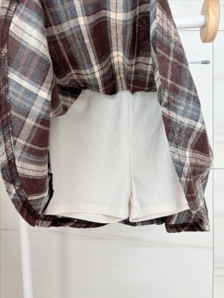 하로하로 키즈 스커트 브라운--1