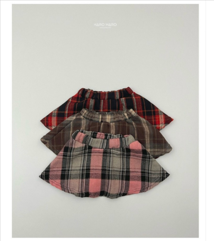 하로하로 키즈 스커트 브라운--3