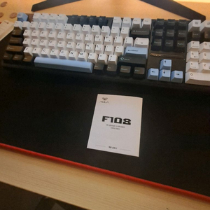 독거미 F108 LEOBOG 스카이 블랙 AULA 유무선 기계식키보드 국내 정품