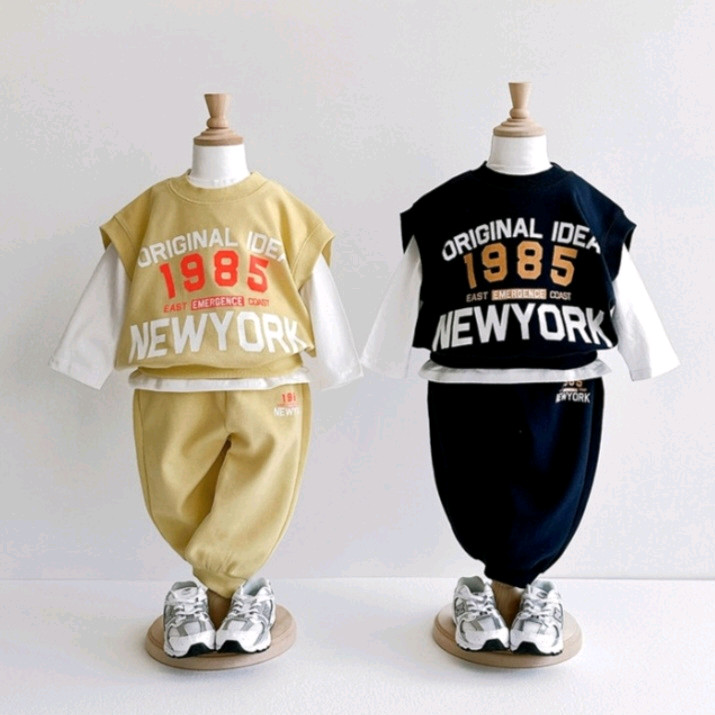 M, 100사이즈 비비드아이 상하복/유아봄옷--1