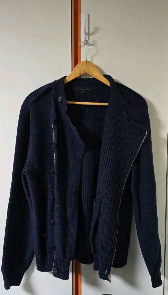 우영미 비대칭 니트 가디건 50사이즈--1