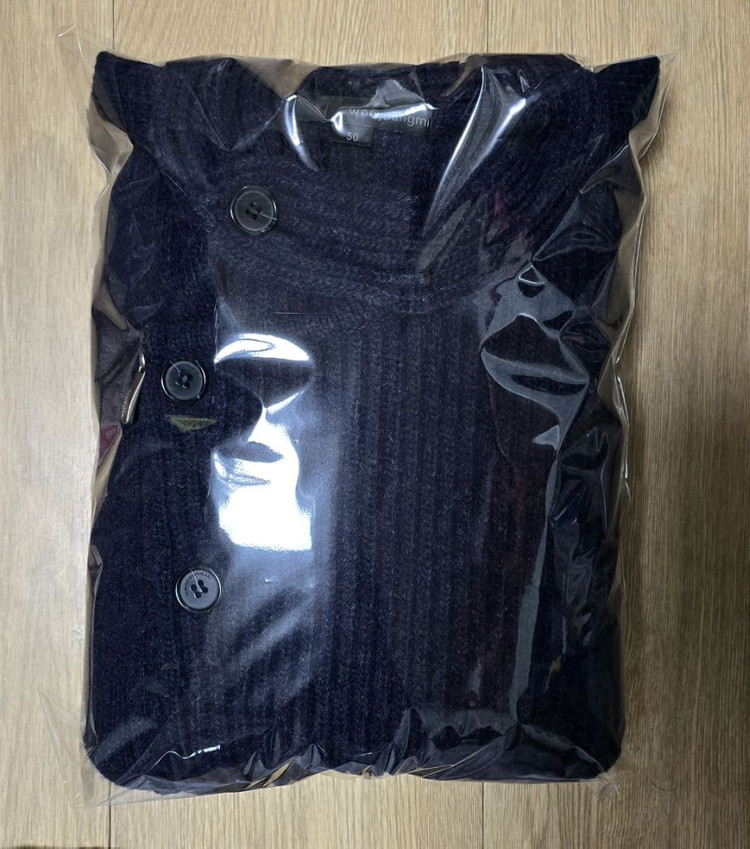 우영미 비대칭 니트 가디건 50사이즈--3