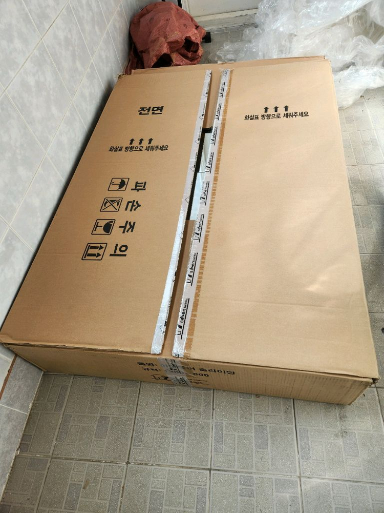 슬라이딩 욕실장, 새것--1