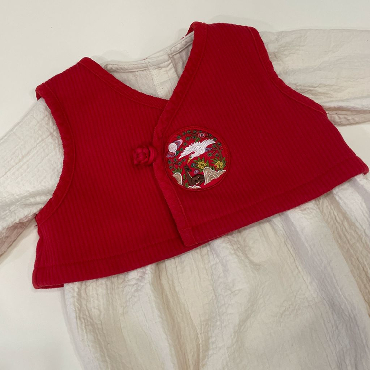 [4시간 착용] 리틀티니 홍아 한복 바디수트 / 80--2