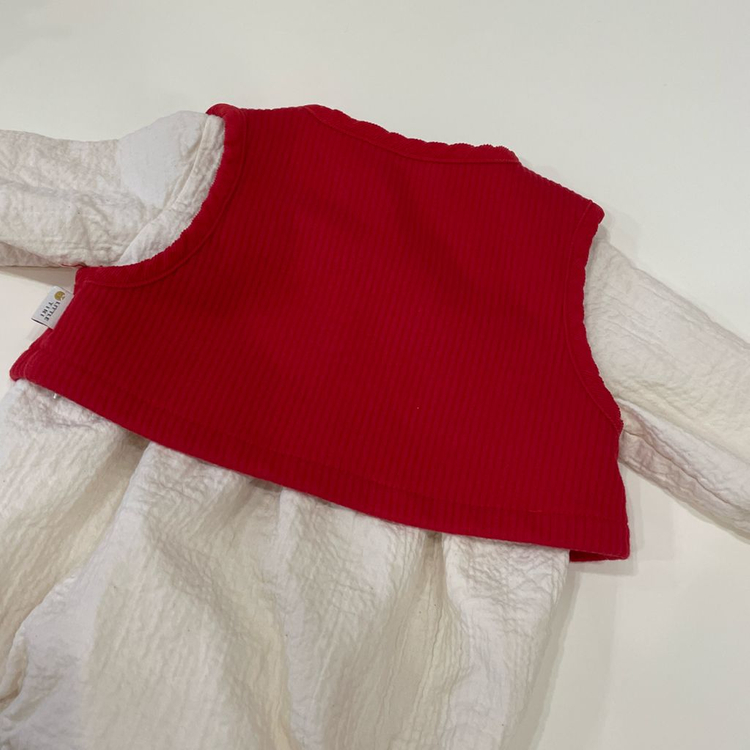 [4시간 착용] 리틀티니 홍아 한복 바디수트 / 80--3