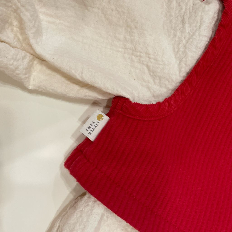 [4시간 착용] 리틀티니 홍아 한복 바디수트 / 80--4