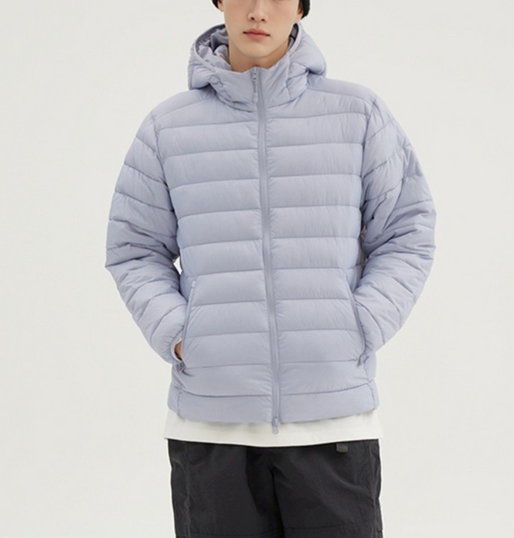 스파오 씬라이트 후드 재킷 경량패딩 블랙L (미착용)--1