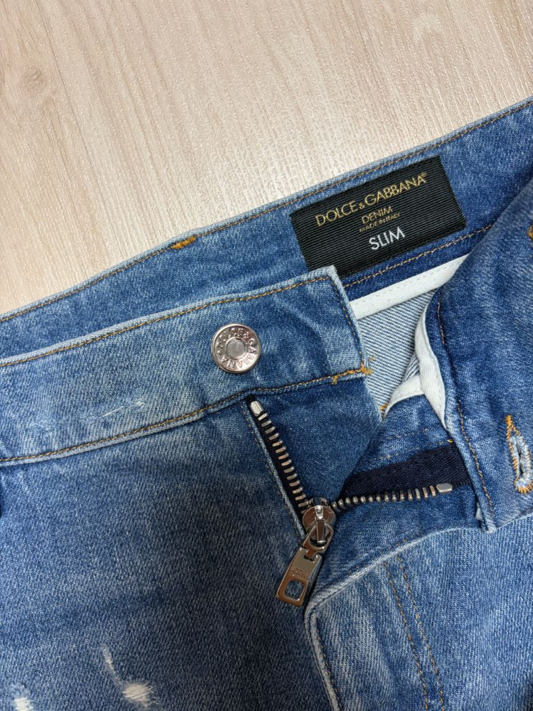 백화점 새제품)돌체앤가바나 슬림핏 데미지 청바지.명품바지.기본템.남자청바지.데님.워싱팬츠.56사이즈.XL.XXL--2