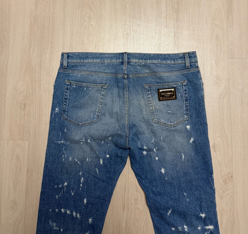백화점 새제품)돌체앤가바나 슬림핏 데미지 청바지.명품바지.기본템.남자청바지.데님.워싱팬츠.56사이즈.XL.XXL--4