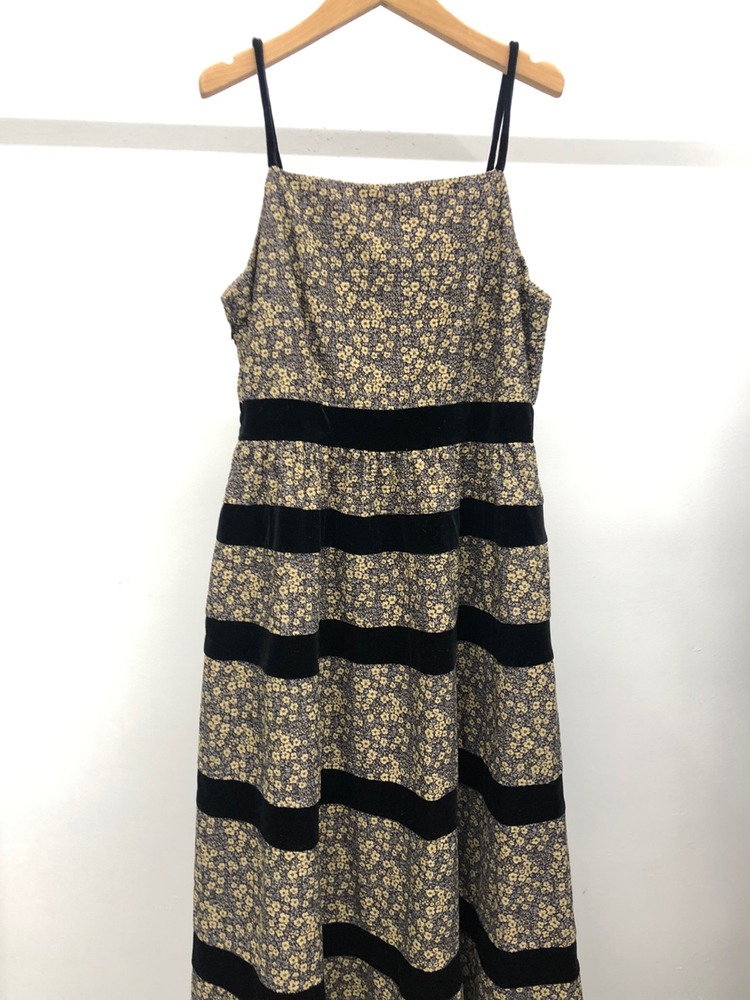 쿠오세 플라워 벨벳 레이어드 원피스 55-66--1