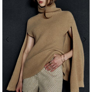 (택달린 새제품) 아상블라주 케이프숄 니트