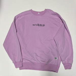 남녀공용 스컬프터 스노우 워시 라벤더 오버핏 맨투맨