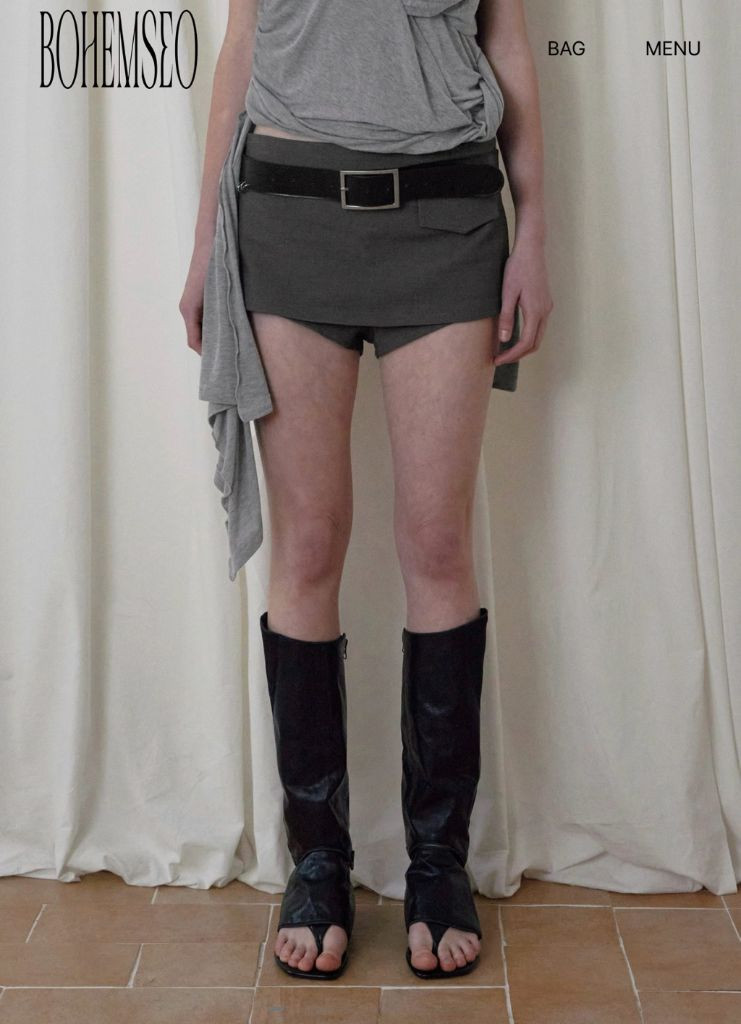 보헤미안서울 26ss 오블리크 스커트 팬츠-새상품 이미지