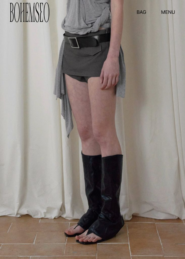 보헤미안서울 26ss 오블리크 스커트 팬츠-새상품 이미지