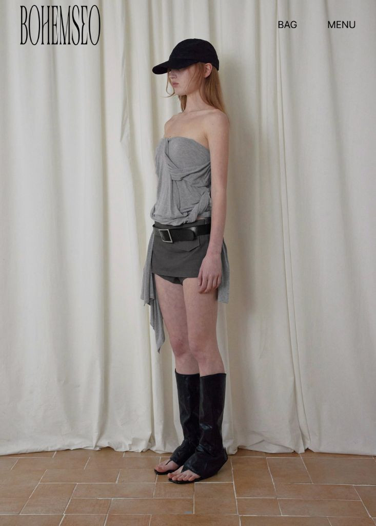 보헤미안서울 26ss 오블리크 스커트 팬츠-새상품 이미지