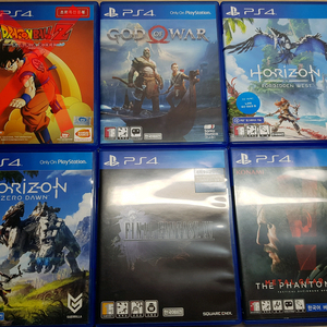 ps4타이틀 (드래곤볼z 카카로트, 갓오브워, 호포웨, 호제던, 파판15, 메탈기어솔리드 팬텀패인) 판매합니다