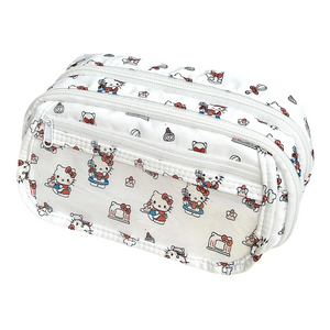 화이트 흰색 헬로키티 필통 파우치 3단 대용량 레이스 산리오 마이멜로디