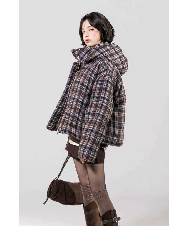 sy2c 오리털 체크 패딩--1