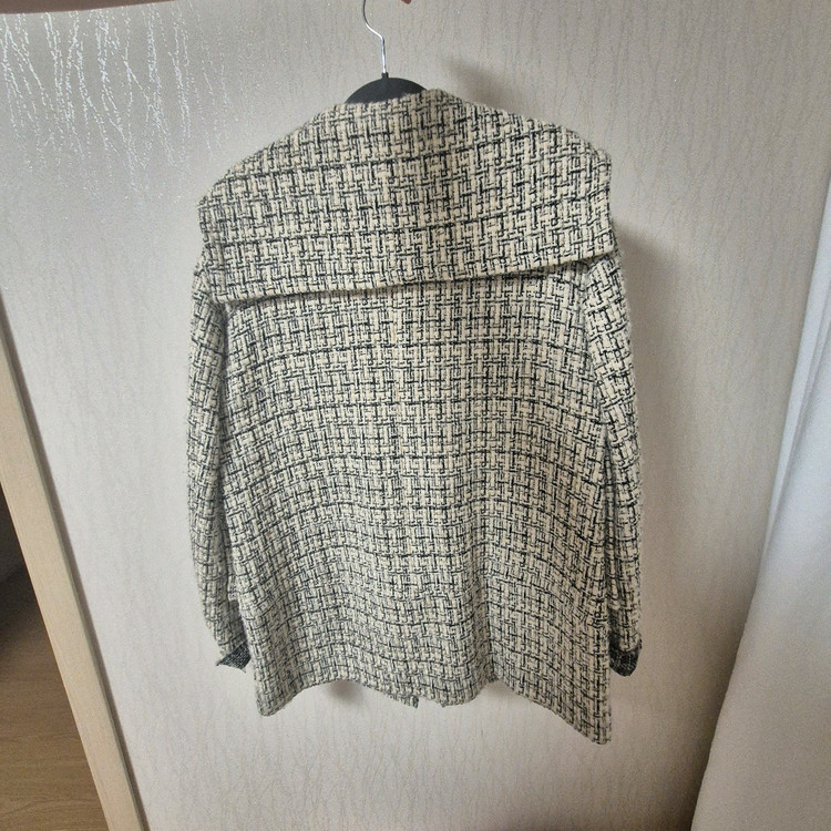 TIME 체크 트위드 자켓--1