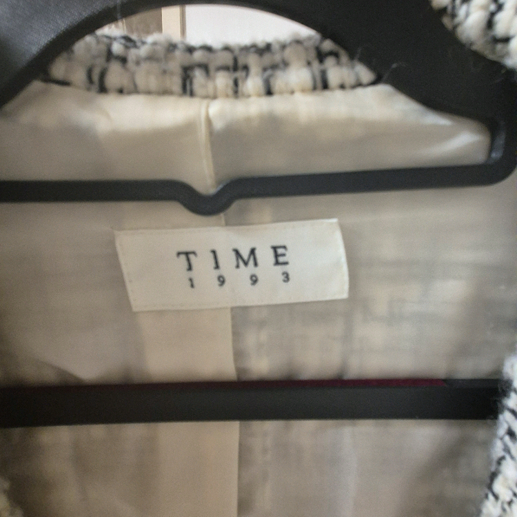 TIME 체크 트위드 자켓--2