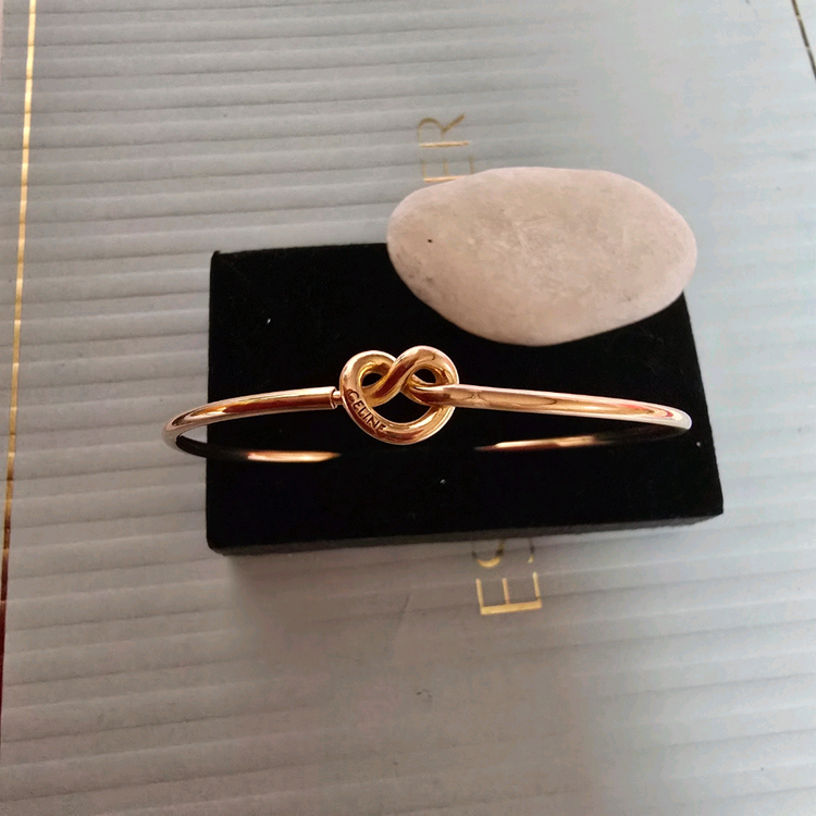 18k핑크골드 와이어 뱅글 팔찌--2