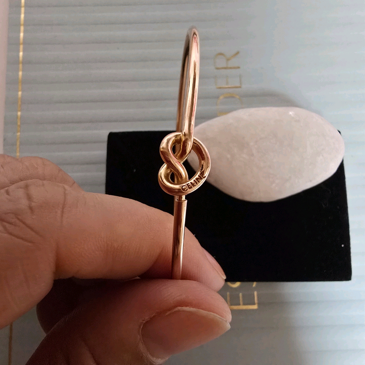 18k핑크골드 와이어 뱅글 팔찌--3