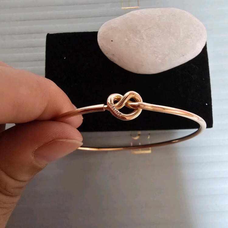 18k핑크골드 와이어 뱅글 팔찌--4